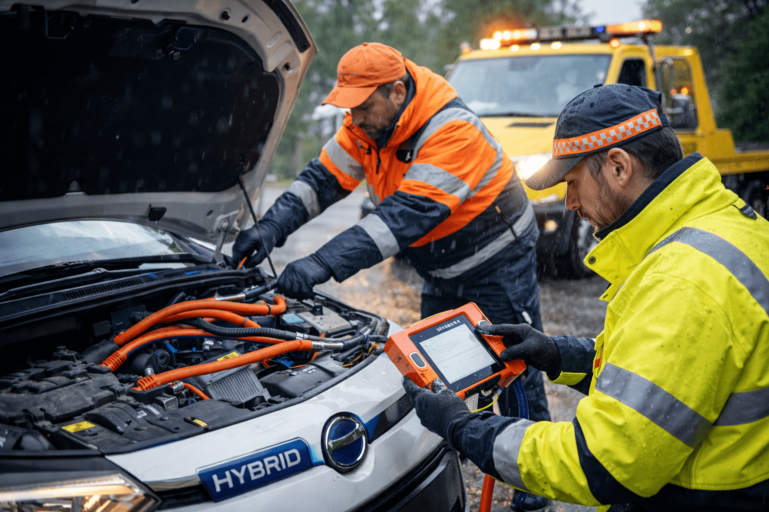 Urgence dépannage de voiture hybride et électrique